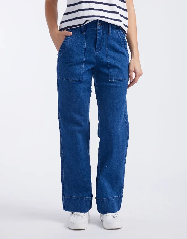 Low-key Luxury Celeste Wide Leg Jeans  - Midwest Blue