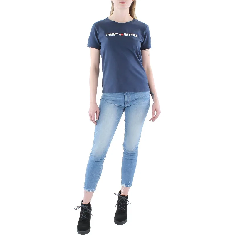 French Style Womens Logo Crewneck Shirts & Tops
