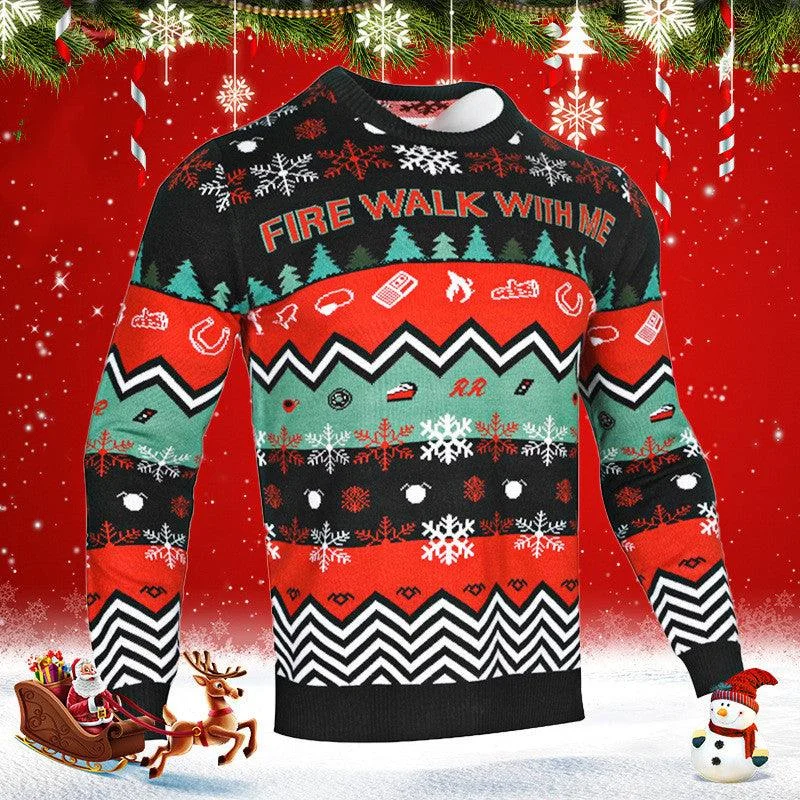 Men's Fashion Casual Long Sleeve Round Neck Christmas Sweater