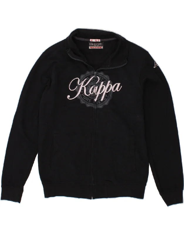 Luxury And Elegant KAPPA Womens Graphic Tracksuit Top Jacket UK 14 Medium Navy Blue Cotton Luxury And Elegant KAPPA Womens Graphic Tracksuit Top Jacket UK 14 Medium Navy Blue Cotton