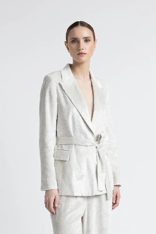 End Of The Year Fluid corduroy single-breasted blazer