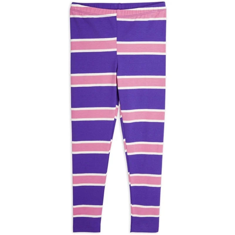 Dynamic Fashion Mini Rodini Purple Stripe Leggings