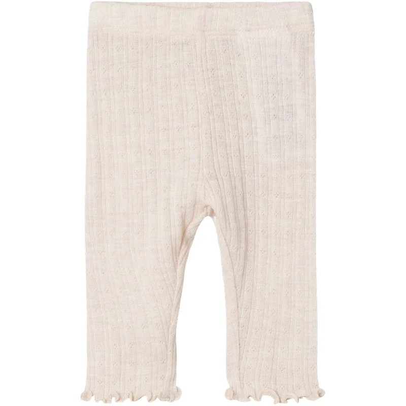 Sweet Girl Name It Lilac Ash Wossa Wool/Silk Rib Leggings