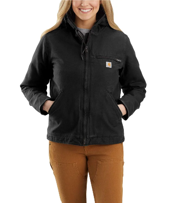 High-end Design Carhartt Women's Sherpa Lined Sierra Jacket - Black