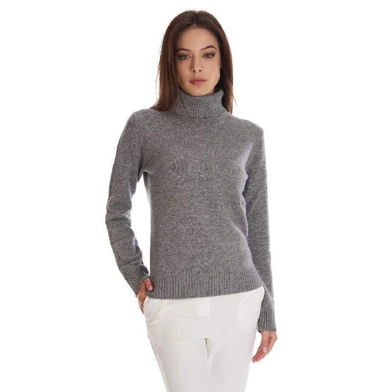 Fashionable And Versatile GREY TURTLENECK
