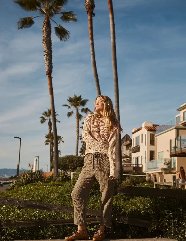 Noble Temperament Sundry Crew Neck Sweater in Tan