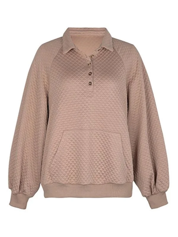 Stunning Fashion Solid Front Pocket Women Sweatshirt