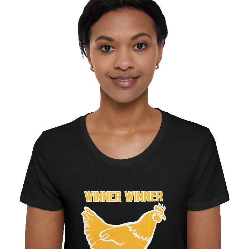 Comfortable Design Women's Organic T - Winner Winner Chicken Dinner