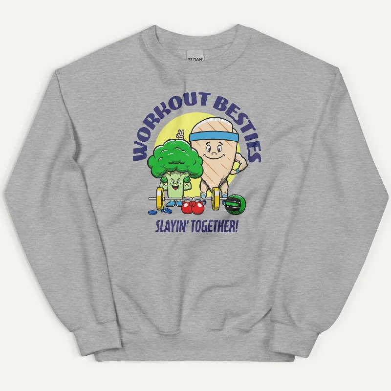 Diamond Series Workout Besties Chicken Breast And Broccoli Sweatshirt