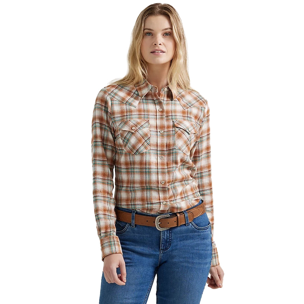 Spiritual Vitality Wrangler Women's Plaid Button Down Long Sleeve