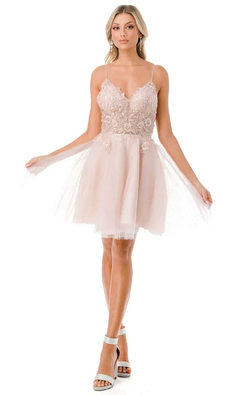 Beautiful Romance Aspeed Design S2742M - Sleeveless Embroidered Cocktail Dress