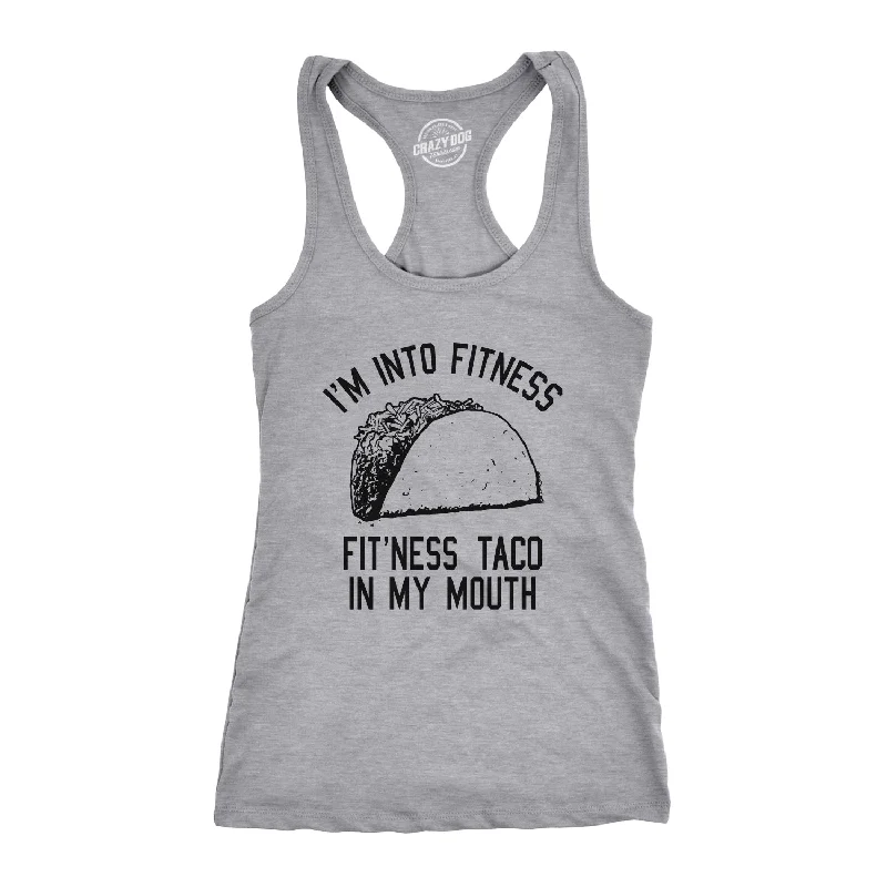 Stunning Fashion I'm Into Fitness Fit'ness Taco In My Mouth Women's Tank Top