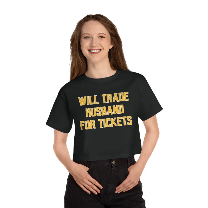 Design And Tailoring Women's Champion Heritage Cropped Top - Husband for Tickets