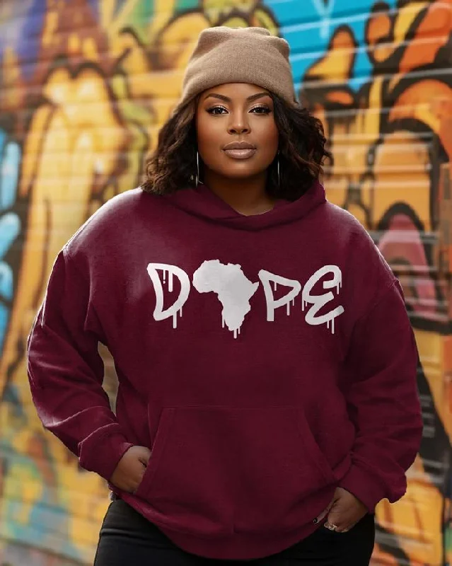 Free And Casual Dope Black Gir Long Sleeves Hoodie