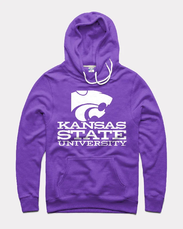 Girl Style Kansas State Wildcats Stacked Purple Hoodie