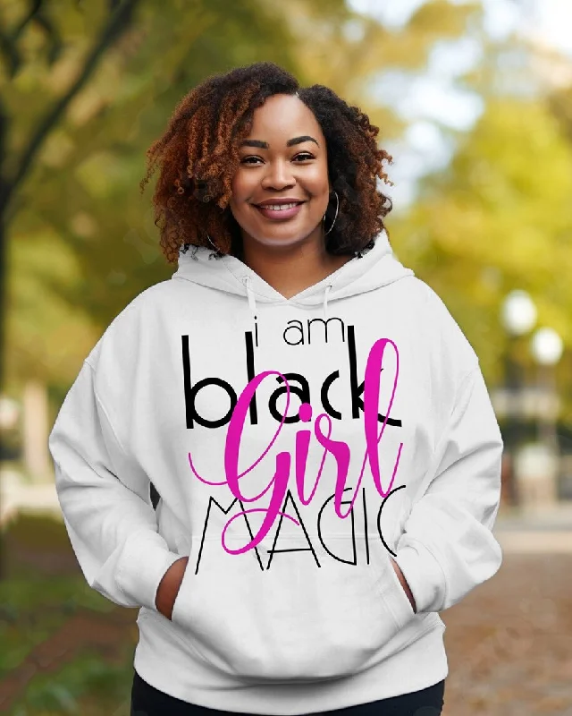 Elegant Temperament I Am Black Girl Magic Long Sleeves Hoodie