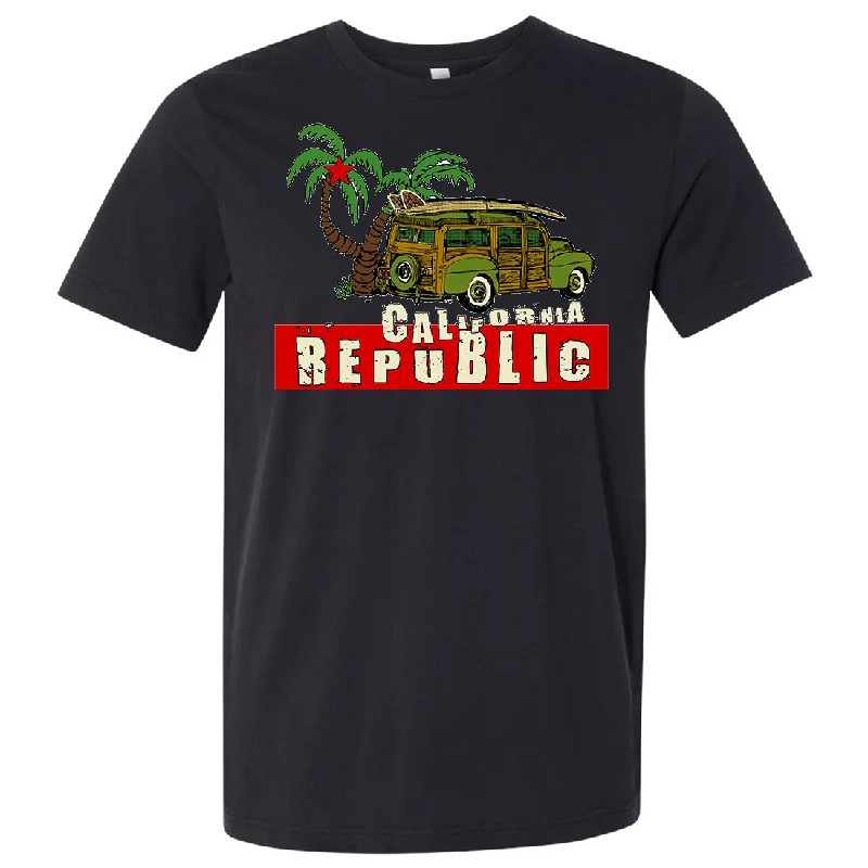 Minimalism California Republic Woody Asst Colors Mens Lightweight Fitted T-Shirt/tee