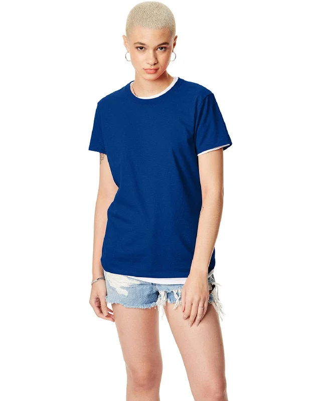 Minimalism Hanes Ladies Classic Fit Tee | Deep Royal
