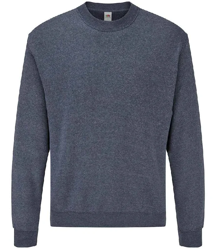 Fruit of the Loom Classic Drop Shoulder Sweatshirt | Heather Navy