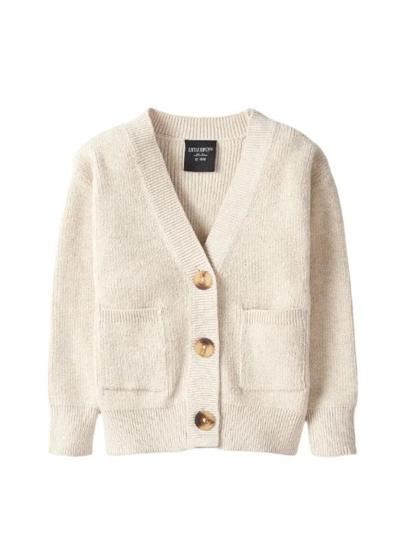 Comfortable And Versatile Knit Cardigan - Oatmeal