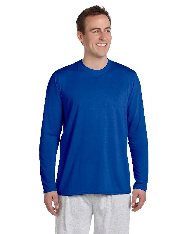 Fashionable And Versatile Gildan 4.5 oz. Performance Long Sleeve T-Shirt | Royal