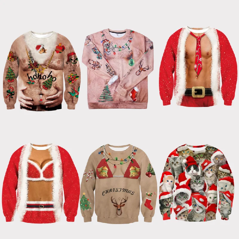 Ugly Christmas Sweaters 6 Options -Unisex