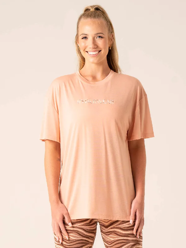 Romantic And Fresh Unstoppable Oversized T-Shirt - Peach