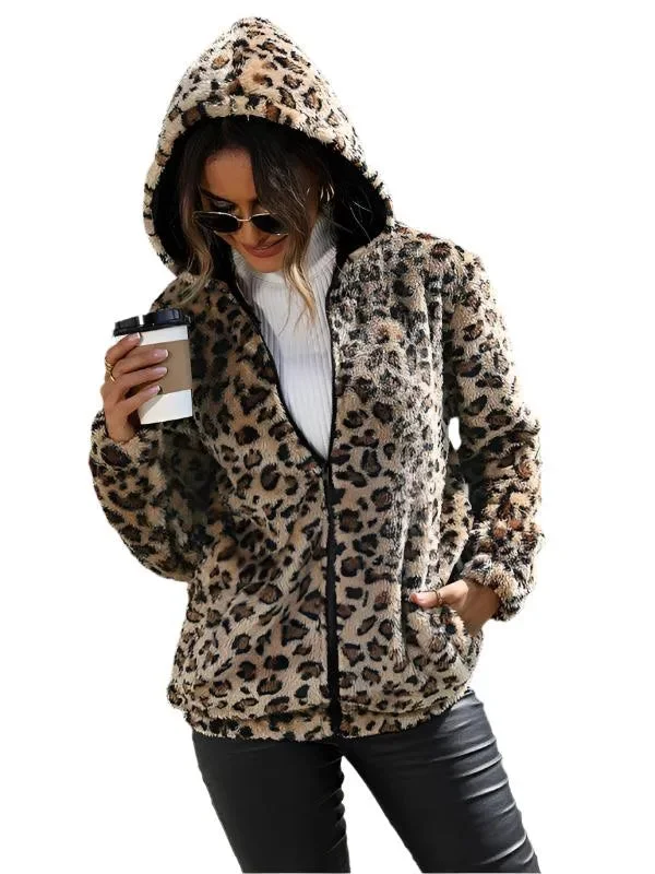 Personalized Clothing Cozy Wild Hooded Women Fleece Jacket