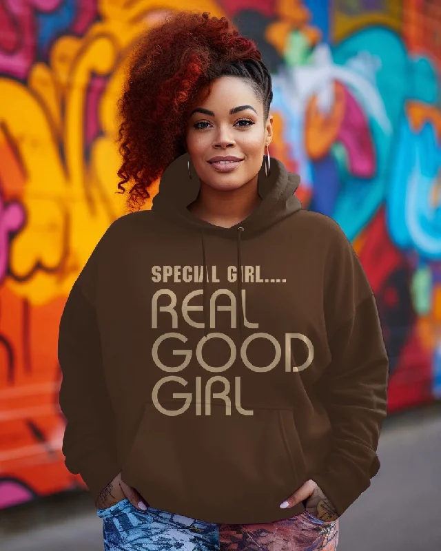 Elegant And Noble Special Girl Real Good Girl Print Long-sleeved Hoodie
