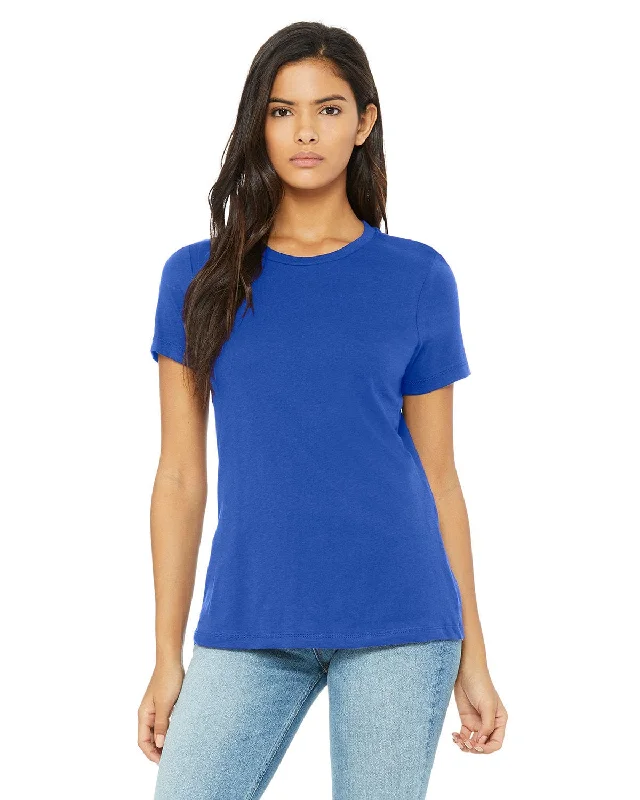 Warm And Comfortable Bella+Canvas Ladies Relaxed Short Sleeve Jersey T-Shirt | True Royal