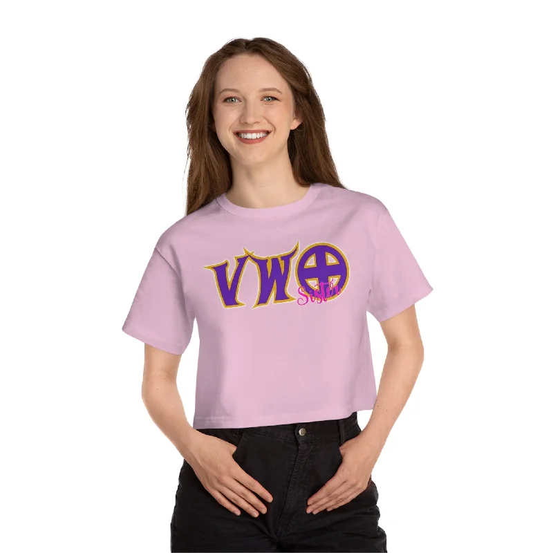 French Retro Women's Champion Heritage Cropped Top - VWO Sister