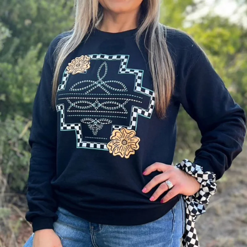 Design Perception Little Country Little Hood Boot Stitched Sweatshirt
