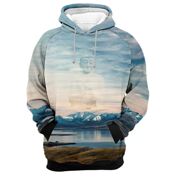 Bottom And Versatile Mountains Buddha Hoodie