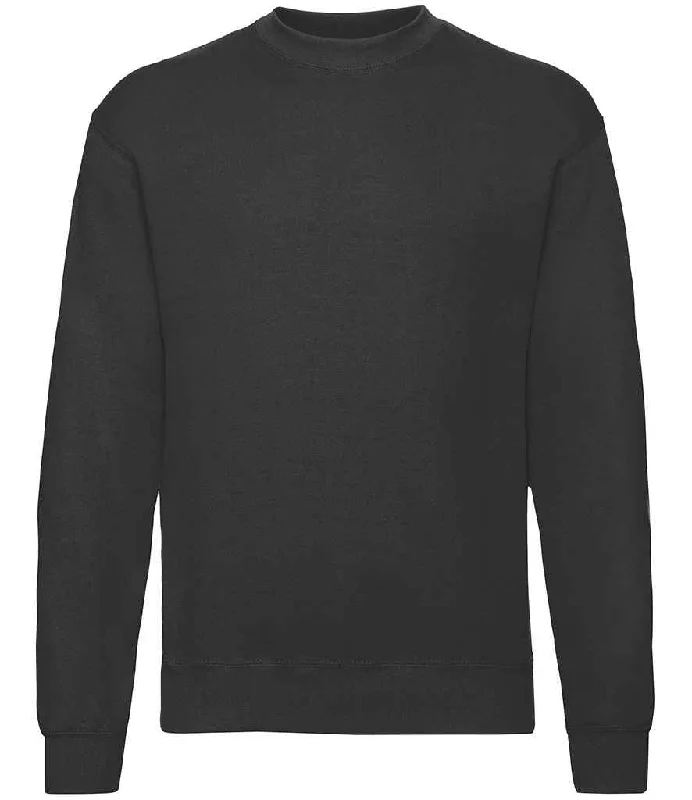 Fruit of the Loom Classic Drop Shoulder Sweatshirt | Black