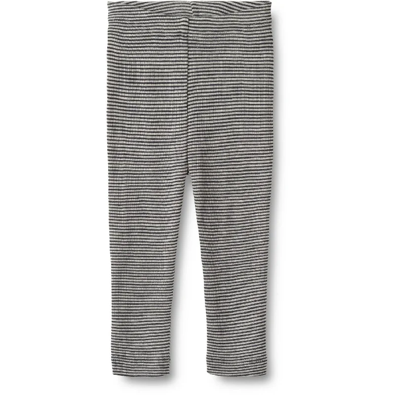 Knowledge And Elegance Wheat Navy Stripe Wool Leggings Agi