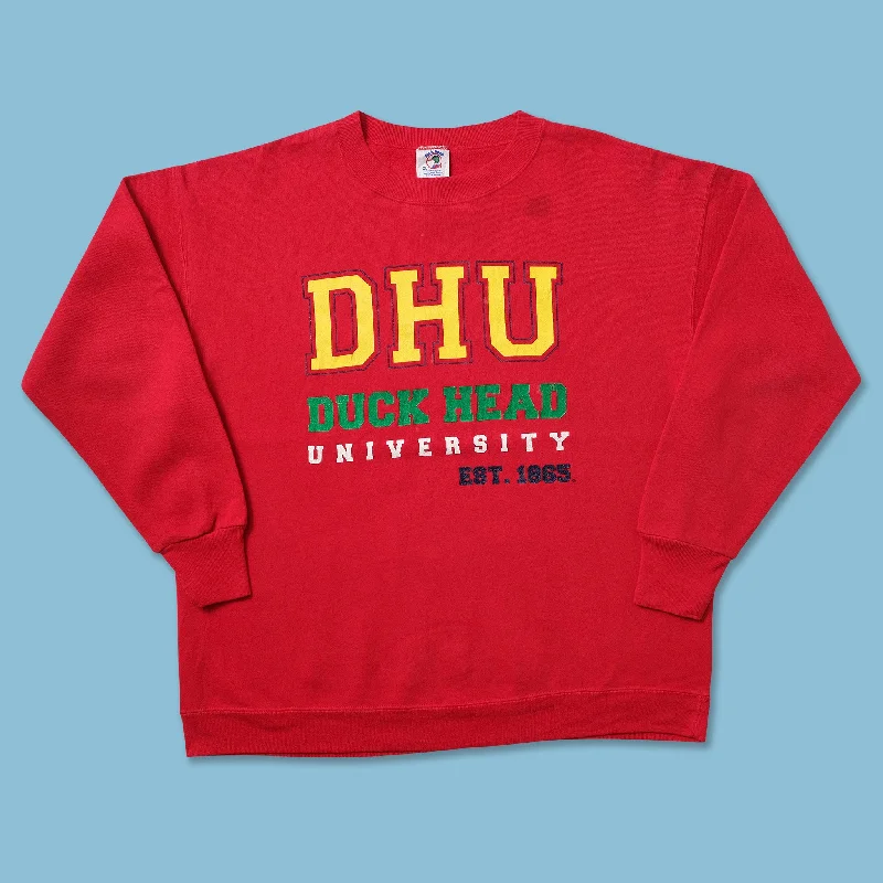 Eye-catching Personality Vintage Duck Head University Sweater Large