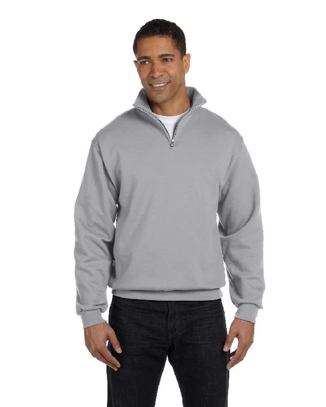 Light And Breathable Jerzees NuBlend 50/50 Quarter-Zip Cadet Collar Sweatshirt | Oxford
