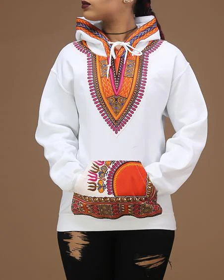 Classic African Print Long Sleeves Hoodie