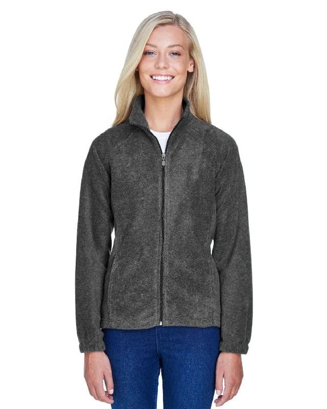 Playful Style Harriton Ladies Full-Zip Fleece Jacket | Charcoal