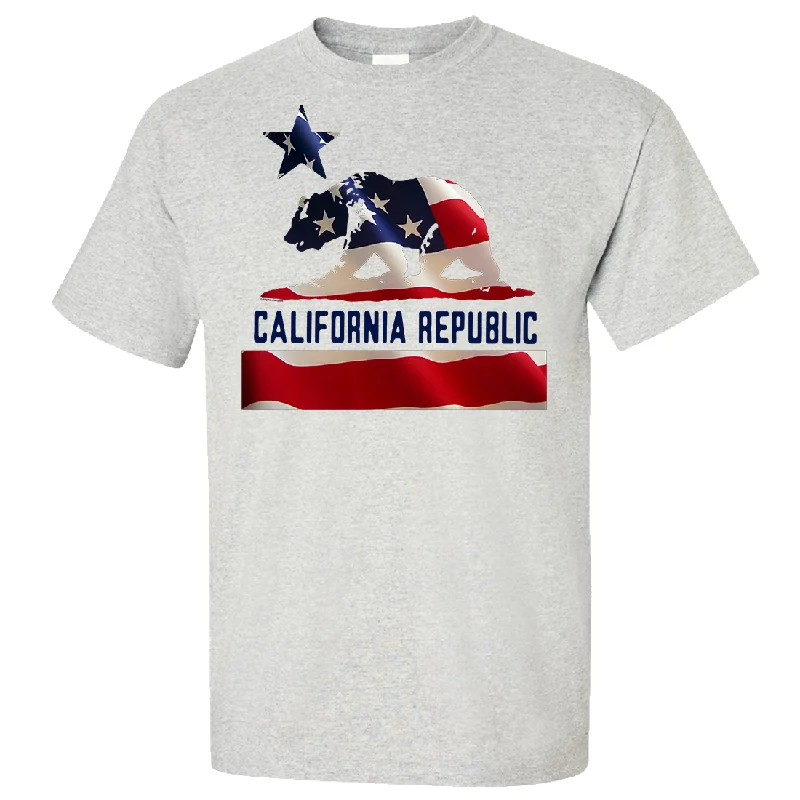 Noble And Elegant American Bear Flag Asst Colors T-shirt/tee