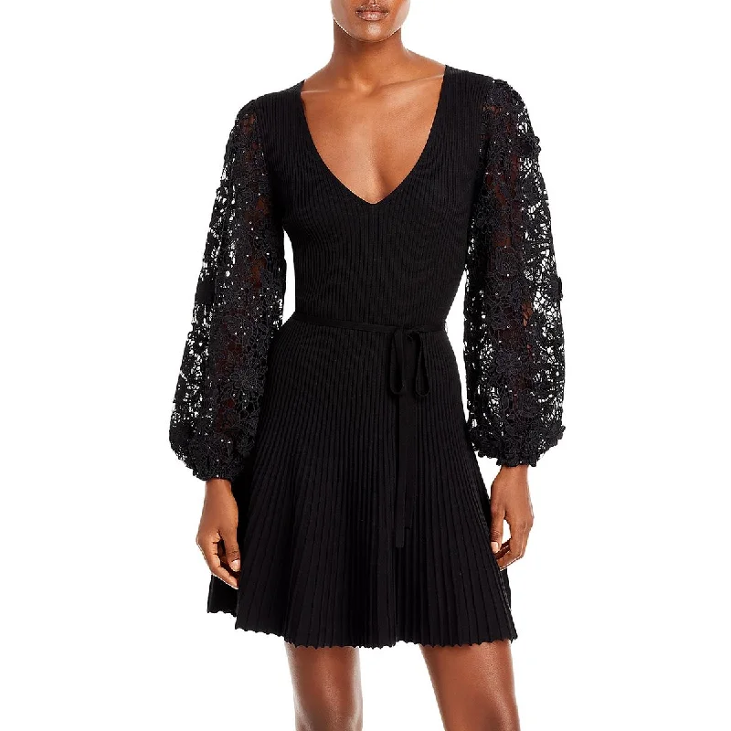 Trendy Items French Connection Womens Sequined Lace Mini Dress