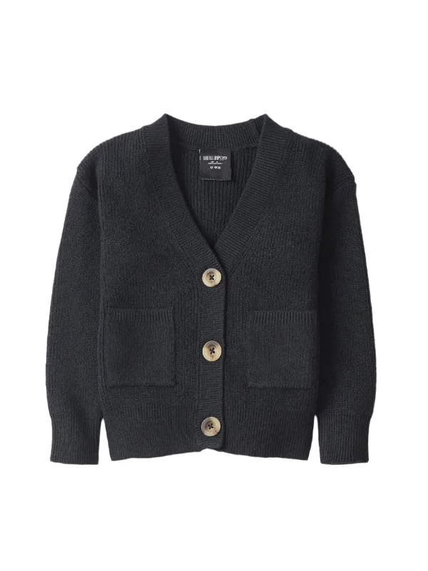 Bright Colors Knit Cardigan - Black
