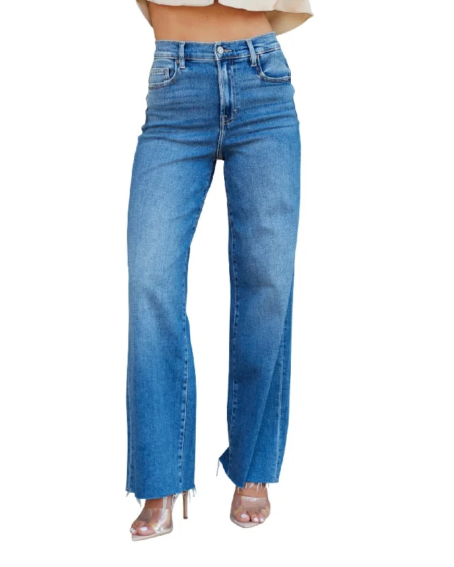 Carefree Logan High Waist Dad Jean In Medium Dark