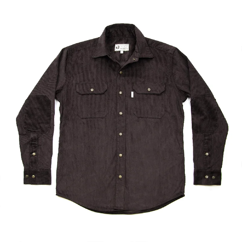 Thin Design Witham Work Shirt - Chocolate Corduroy