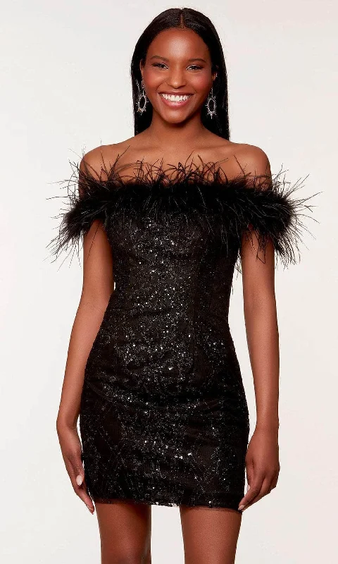 New Autumn And Winter Styles Alyce Paris 4649 - Off-Shoulder Sequin Cocktail Dress