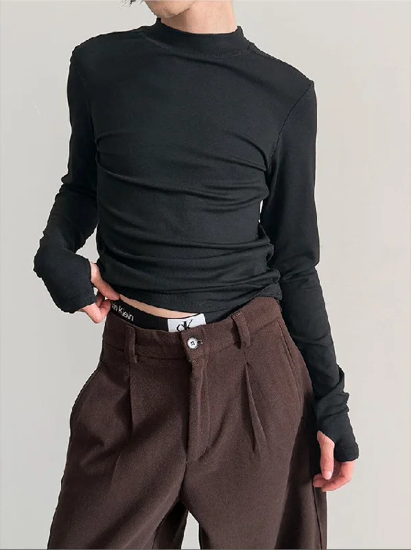 Celebrity Style Slim Fit Long Sleeve Pullover