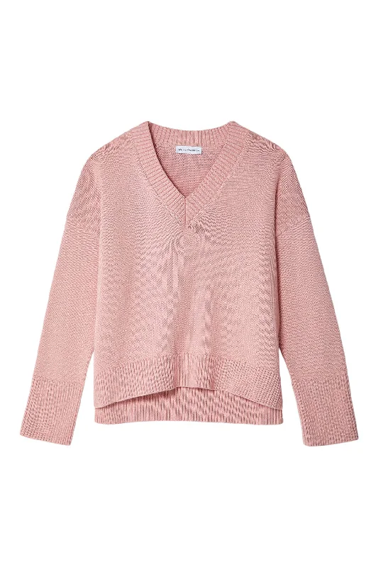 Cute Style White & Warren Organic Cotton Oversized V Neck Sweater