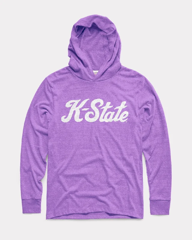 Double-sided Wear K-State Script Lavender Lightweight Hoodie
