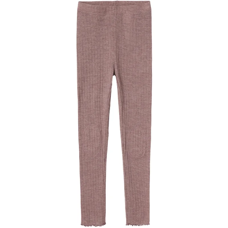 Cool Breeze At Night Name It Purple Dove Wossa Wool/Silk Rib Leggings