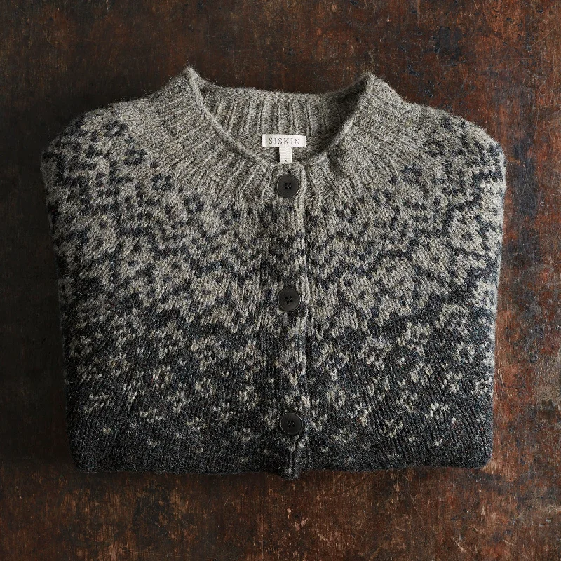 Womens Fauna Cardigan - Lambswool - Graphite